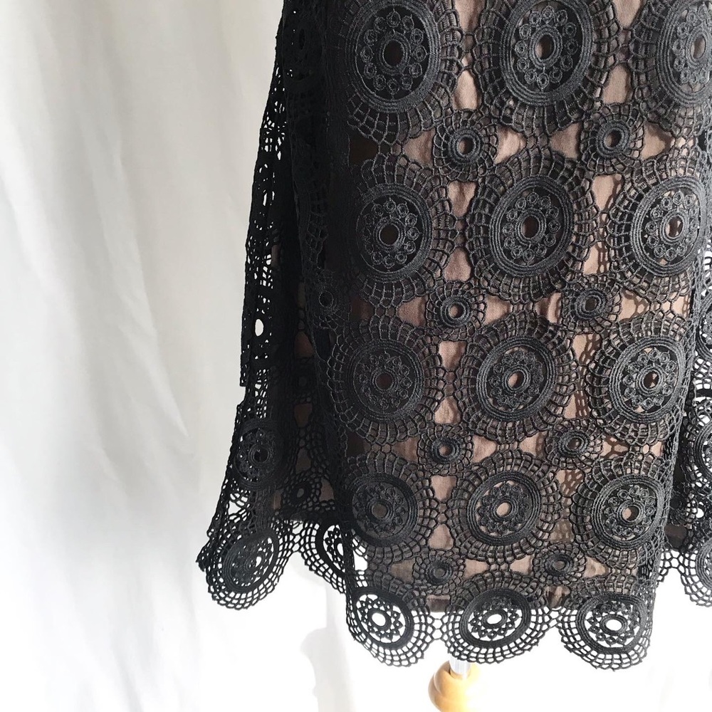 Free People black crochet layered dress Size 0 - Picture 3 of 10